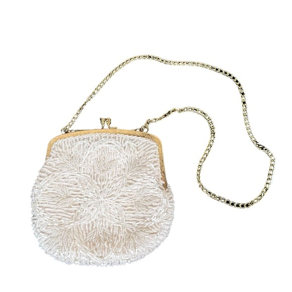 VINTAGE Mini Hand-Beaded Kiss Lock Purse - Picture 3 of 9